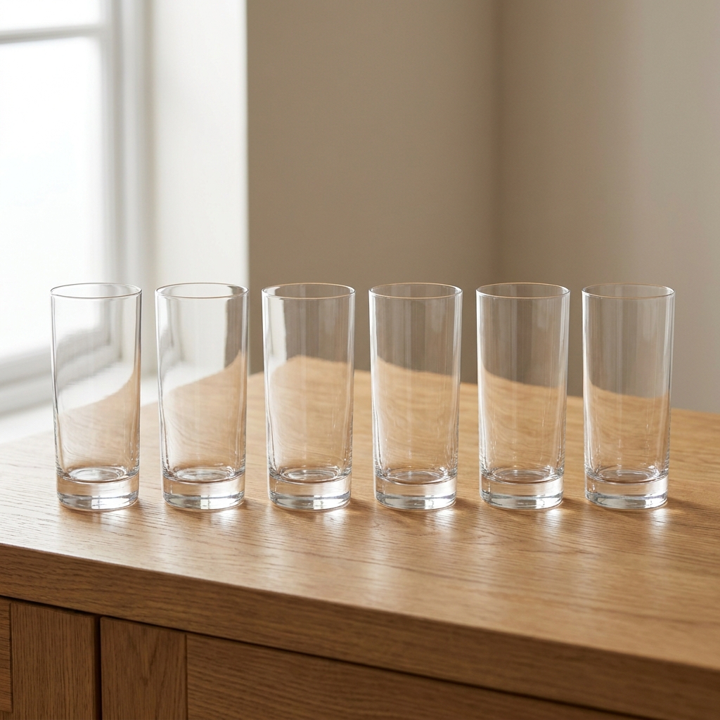 Sæt 6 cocktailglas i klar krystal, 300 ml — Dallas Home
