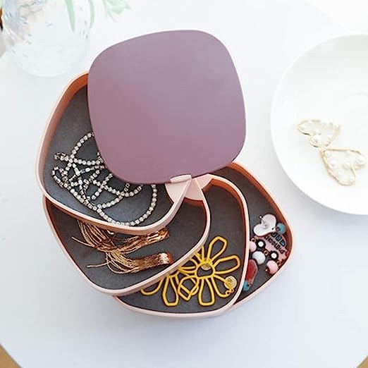 360 Degree Rotating 4 Layer Organizer Box with Mirror — Dallas Home