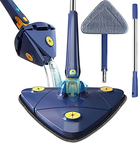 360° Rotatable Adjustable Triangle Mop with Stainless Steel Long Handle — Dallas Home