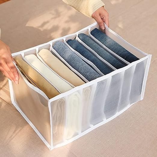 7 Compartment Transparent Clothes Storage Organiser — Dallas Home