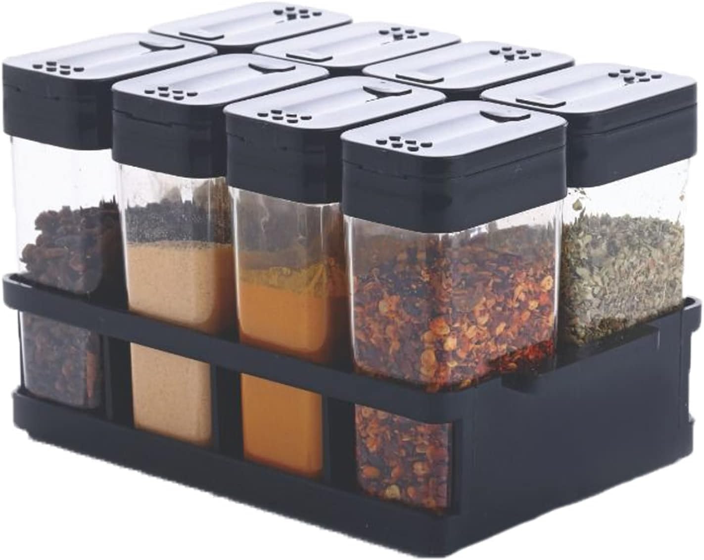 8 Pcs Spice Sets Airtight Jar Masala Box — Dallas Home