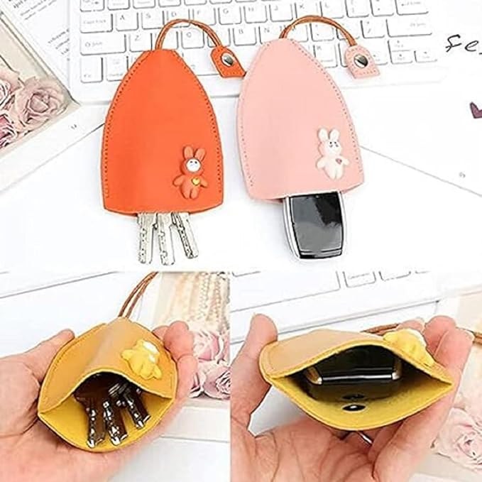 Creative Pull Out Key Case, PU Leather Key Pouch — Dallas Home