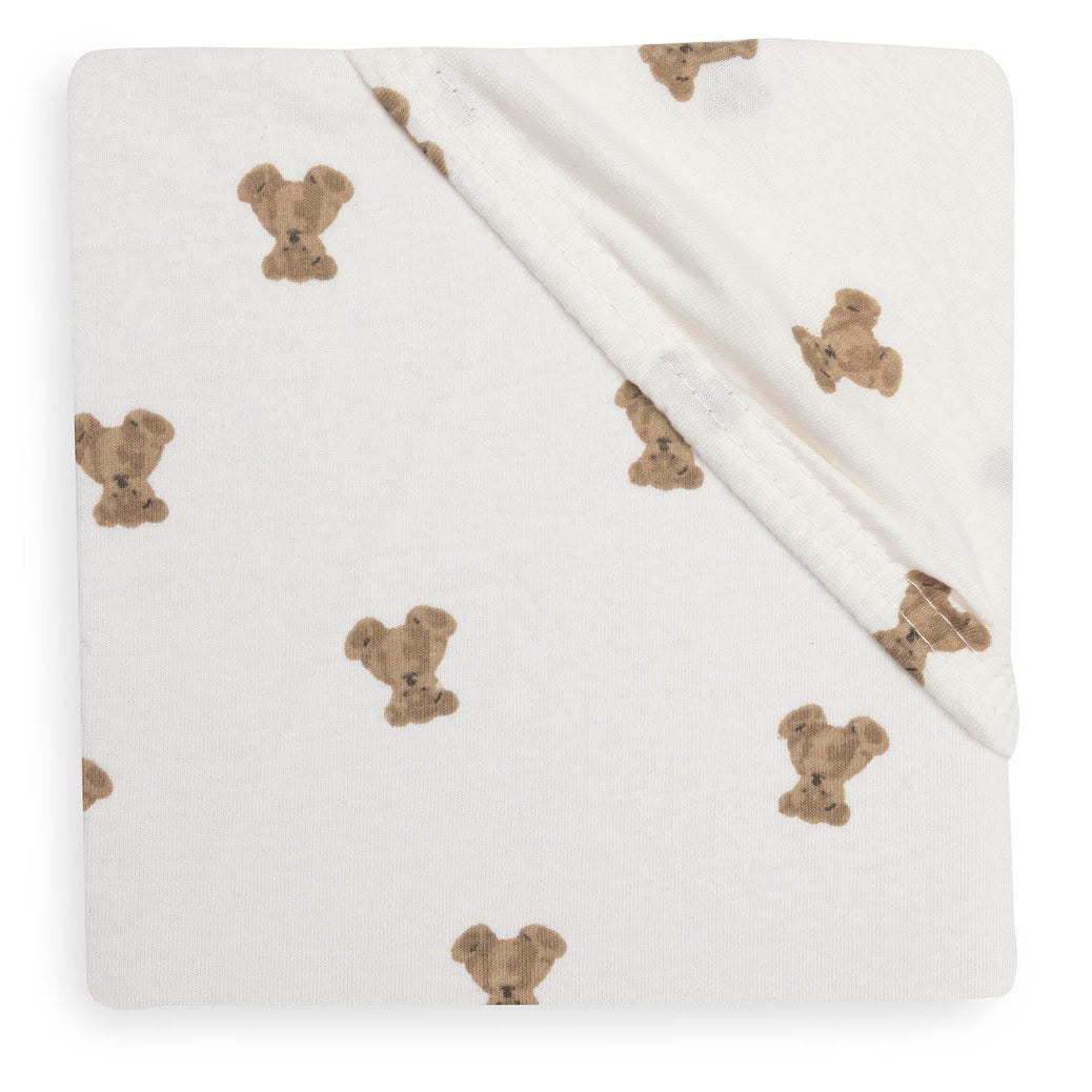 Jollein - Fitted Sheet Jersey 60x120cm - Mini Teddy Bear — Dallas Home