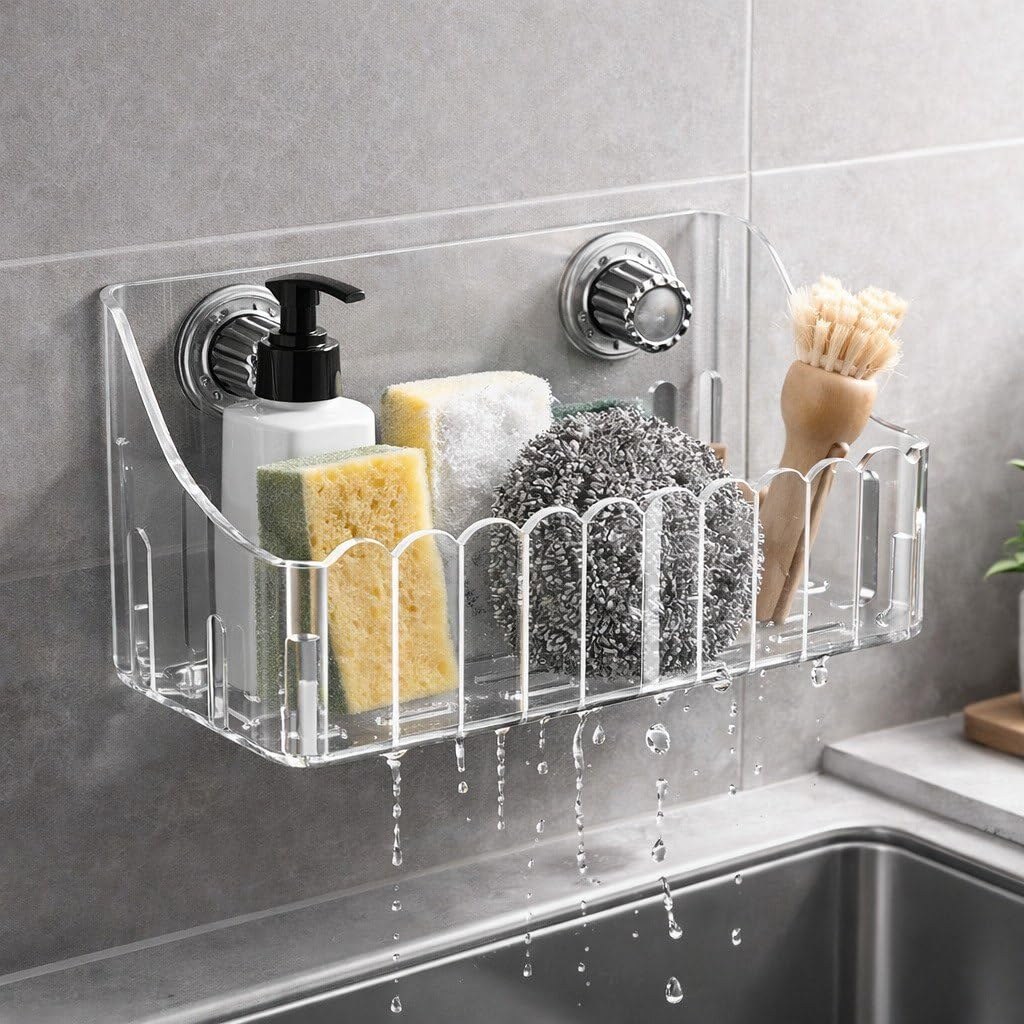 Kitchen Sink Organizer with Strong Suction Cups — Dallas Home